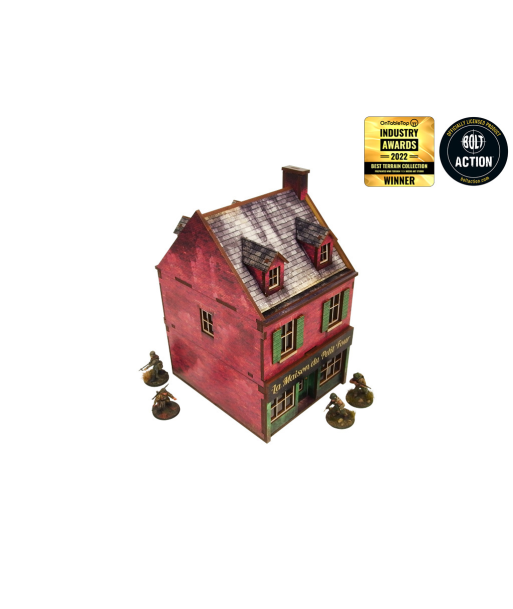 Pre-Painted WW2 NORMANDY CAFE (28MM / 1:56) - H00123