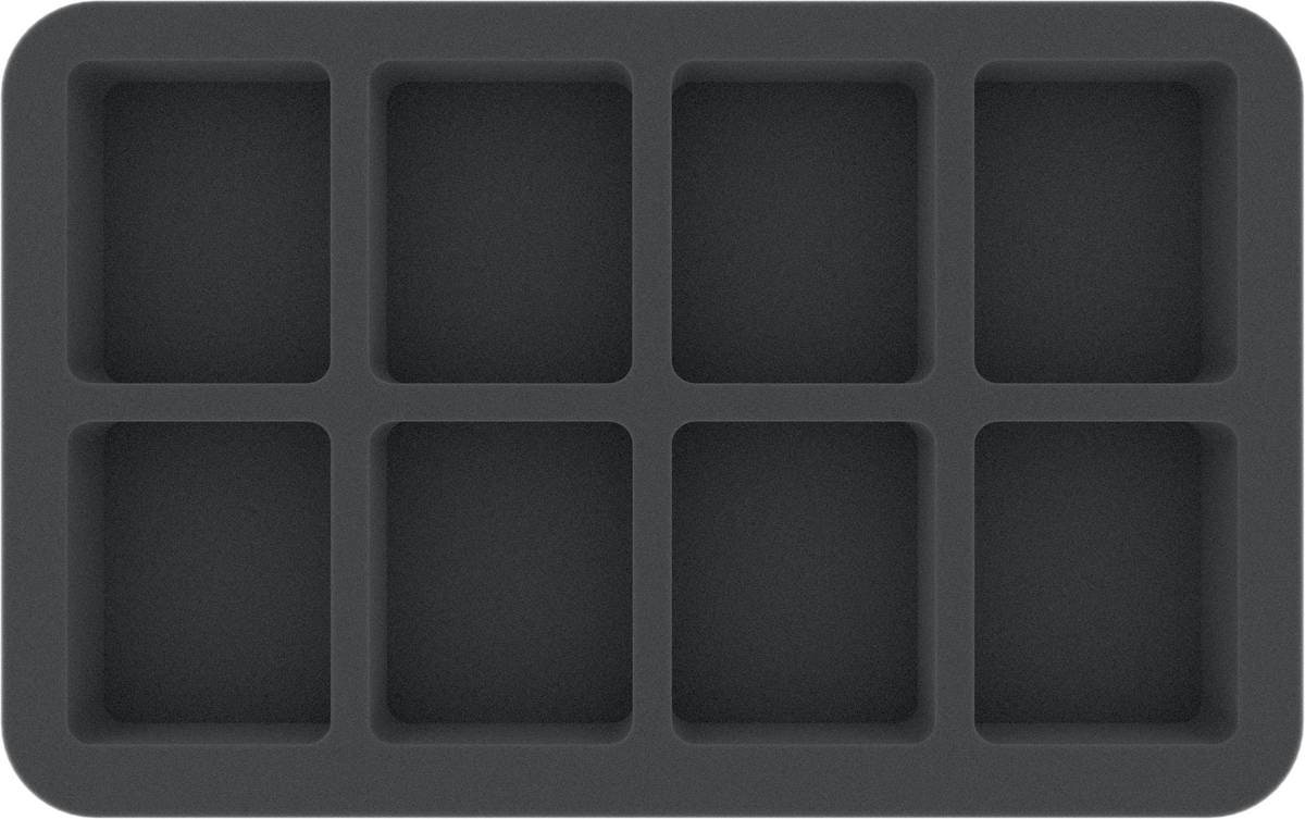 HS035BF02BO 35 mm Half-Size foam tray with 8 compartments