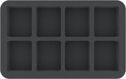HS035BF02BO 35 mm Half-Size foam tray with 8 compartments