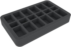 HS035A054 Feldherr Foam Tray with 18 compartments for Flames of War - small and medium Bases