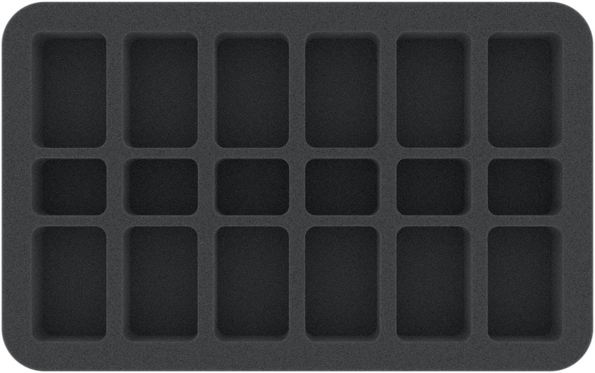 HS035A054 Feldherr Foam Tray with 18 compartments for Flames of War - small and medium Bases