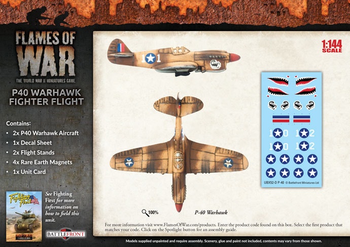 P-40 Warhawk Fighter Flight - UBX52