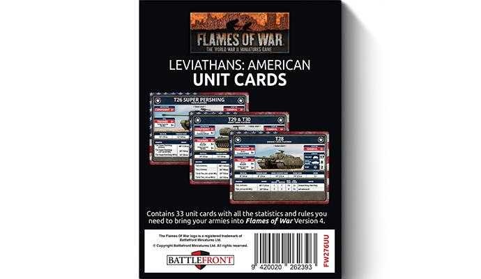 Late War Leviathans: American Unit Cards - FW276UU