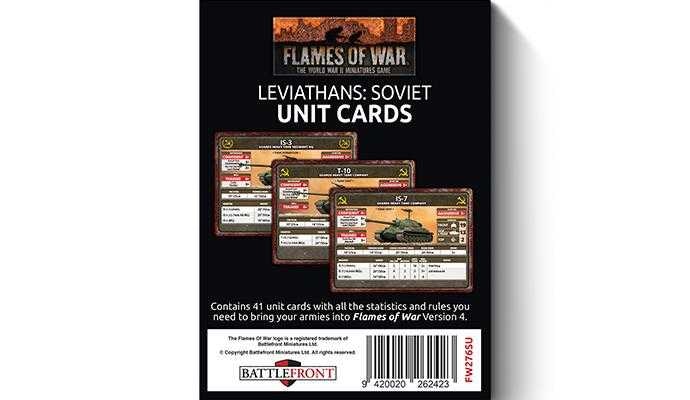 Late War Leviathans: Soviet Unit Cards - FW276SU
