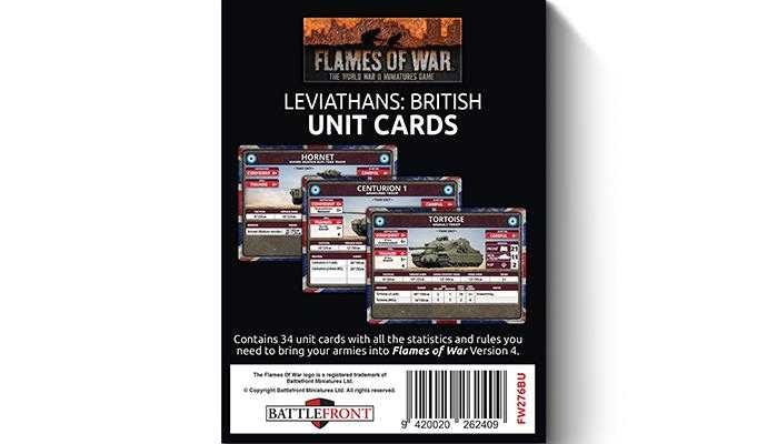 Late War Leviathans: British Unit Cards - FW276BU