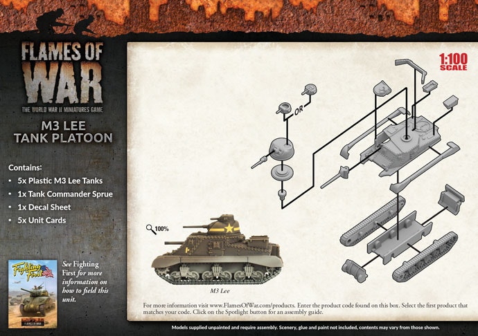 M3 Lee Tank Platoon (Plastic x5) - UBX50