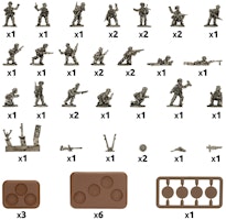 Afrika Korps Rifle Platoon (metal) - GE746