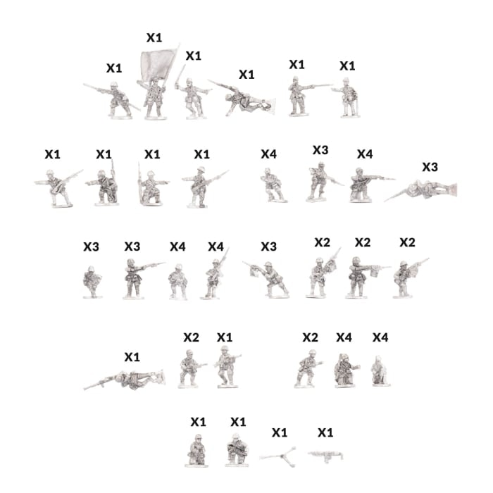 Infantry Platoon (x64 Figures) - JBX10