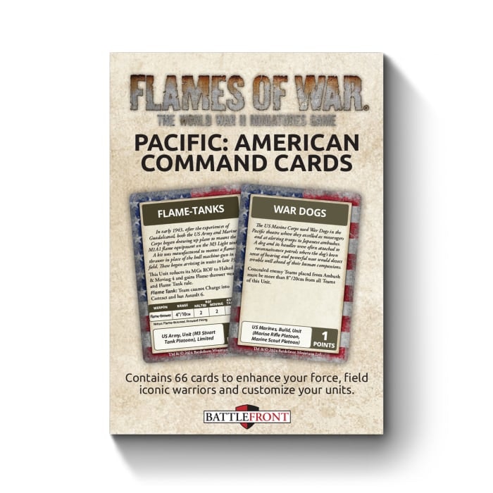 The Pacific: American Command Card Pack - FW258UC