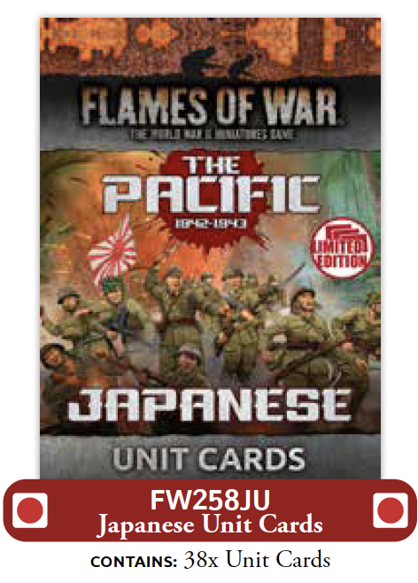 The Pacific: Japanese Unit Cards (x38 Cards) - Limited Edition - FW258JU