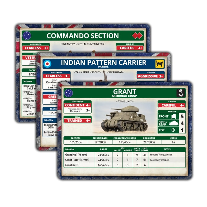 British, Australian & Indian MW Unit Card Pack (x55 Cards) - Limited Edition -FW258BU