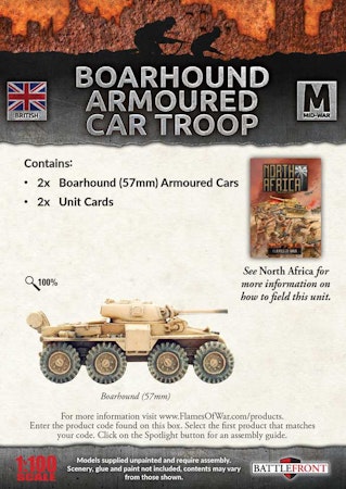 Boarhound Armoured Car Troop (x2) - BBX69