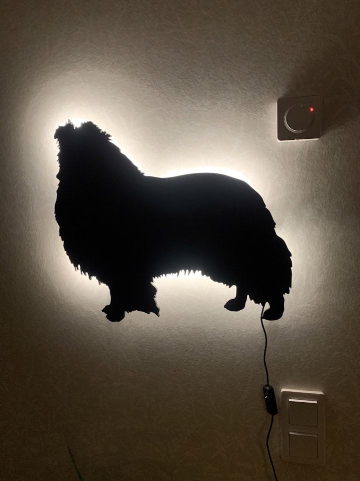 Vägglampa Shetland sheepdog, sheltie