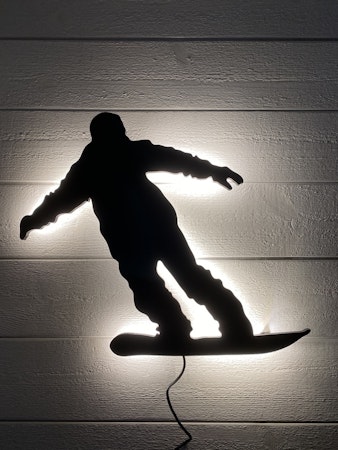 Vägglampa Snowboardåkare