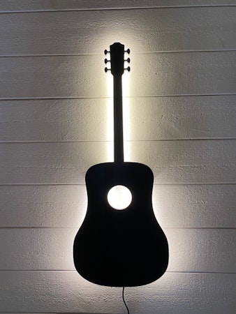 Vägglampa Akustisk Gitarr