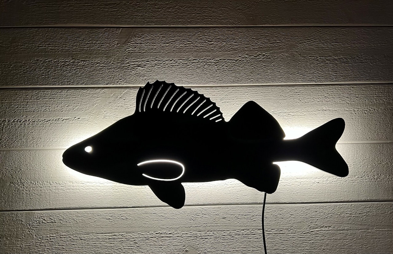 Vägglampa Fisk - ABBORRE