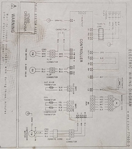 Control card for Sanyo SAP-CRV93EHNA