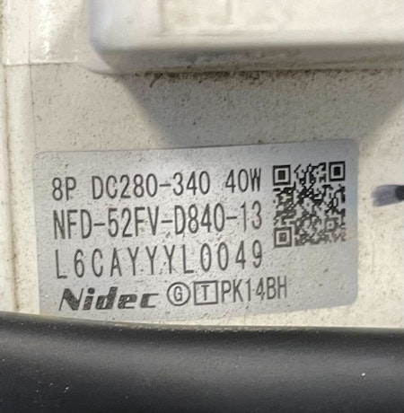 Fläktmotor till Panasonic CU-LZ25TKE (L6CAYYYL0049)