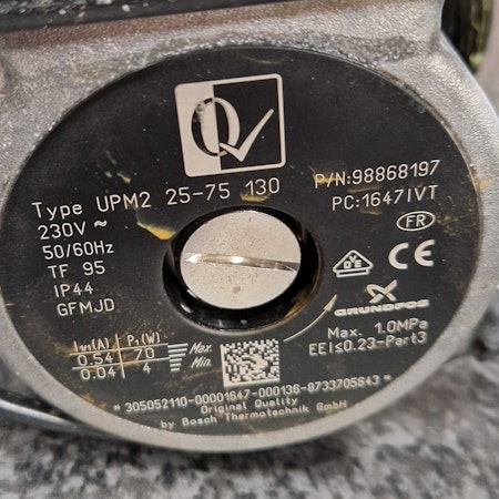 IVT / Bosch Circulation Pump Part no. 8738207571 - Refurbished & Tested