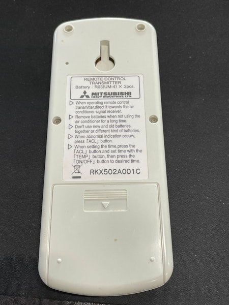 Mitsubishi Heavy Remote Control (RKX502A001C)