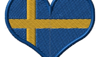 Svenska flaggan hjärta