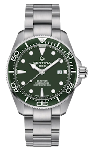 Certina DS Action Diver 43mm green/ steel