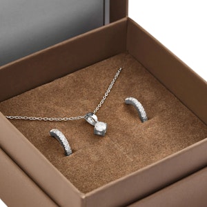 Mockberg Shiny Jolie Silver Combo Sett / Øreringer + kjede