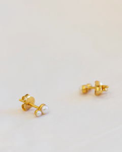 By Biehl Pearl Double Stud Gold