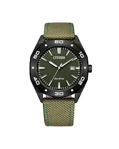 Citizen Eco-Drive Mens Sort / Grønn 41mm SKU   |   CI BM7635-01X