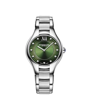 Raymond Weil Noemia Ladies Diamond Stål / Grønn 32mm SKU   |   5132-ST-52181
