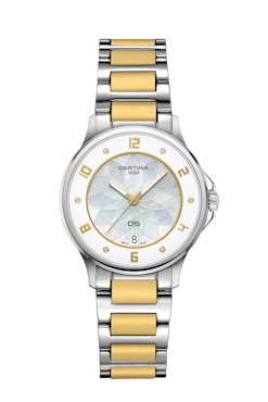 Certina DS-6 Lady Women watch ∙ Quartz ∙ Mother of pearl ∙ PVD coating ∙ 316L stainless steel ∙ Diamond(s) Reference: C039.251.12.116.00