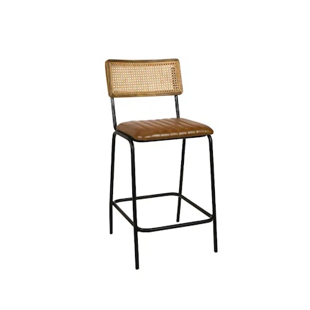 Barstol Jenna cognac låg
