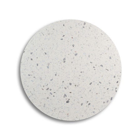 Air bordsskiva, Ø105, Bianco Terrazzo