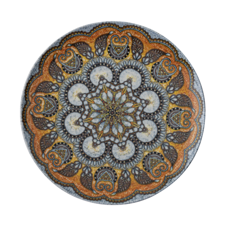 Tallrik flat rund Mandala B 27,5cm