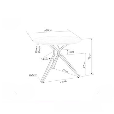 Bord Kolt Ø90 cm ek