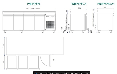 Kylbänk Inomak Pine PNRP222 6 lådor 300mm GN1/1 150mm