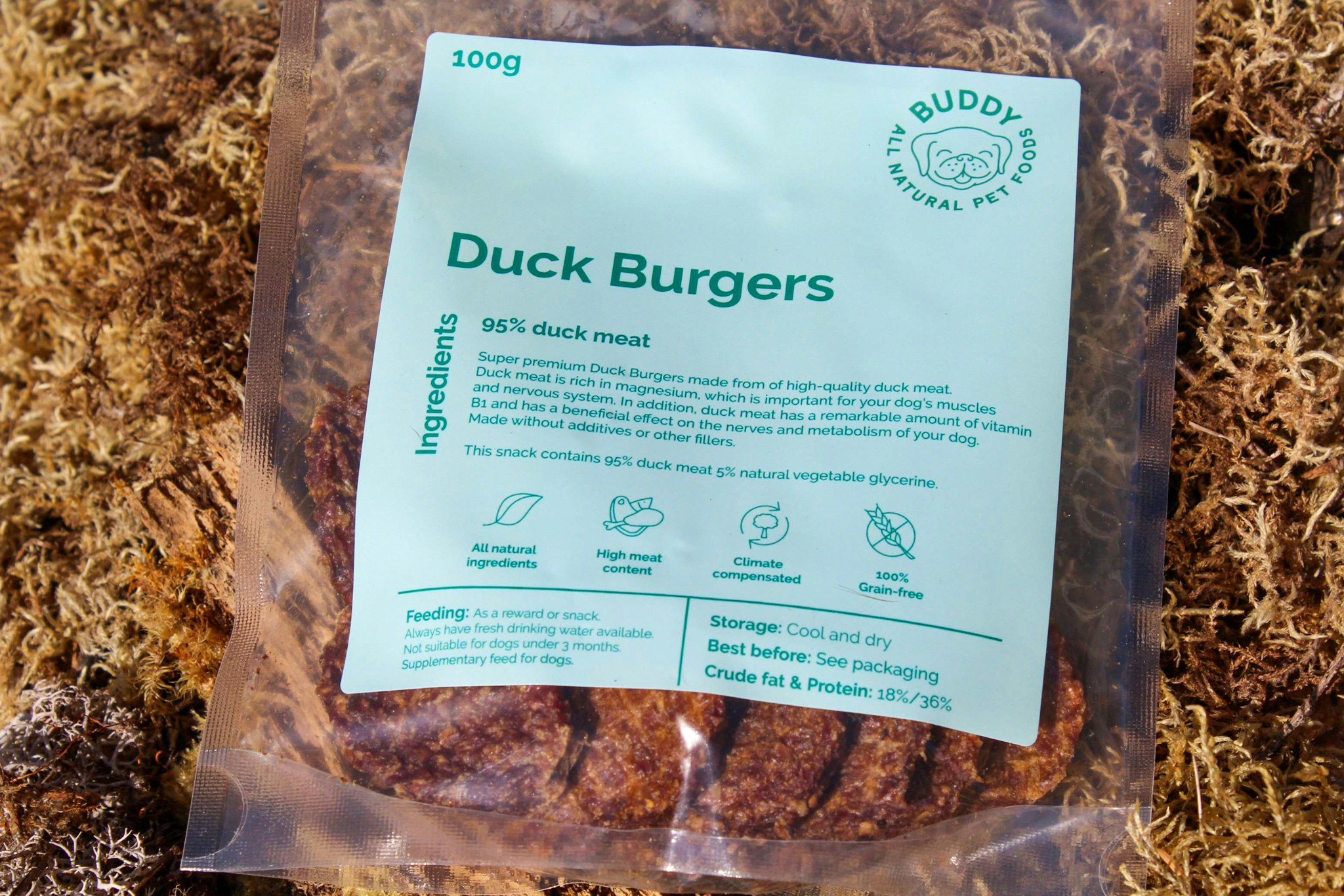 Ankburgare, 100% naturligt | Ankkött | Spannmålsfritt. Superpremiumsnacks som är rikt på magnesium