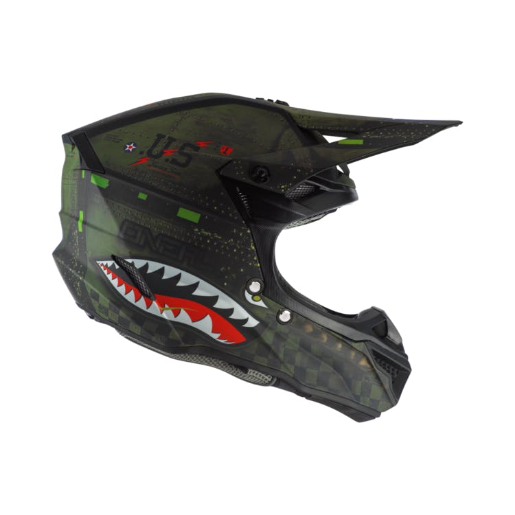 O'NEAL 5 SRS Warhawk Helmet Black/Green
