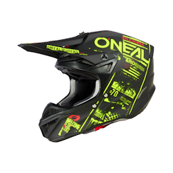 O'NEAL 5SRS Polyacrylite Helmet ATTACK Black/Neon Yellow