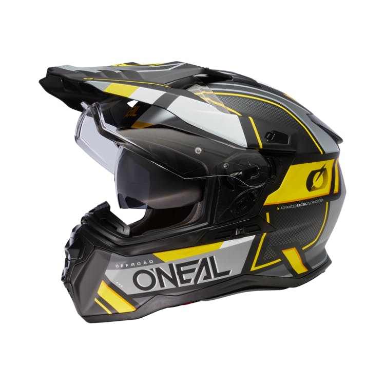 O'NEAL D-SRS Helmet SQUARE Black/Gray/Neon Yellow