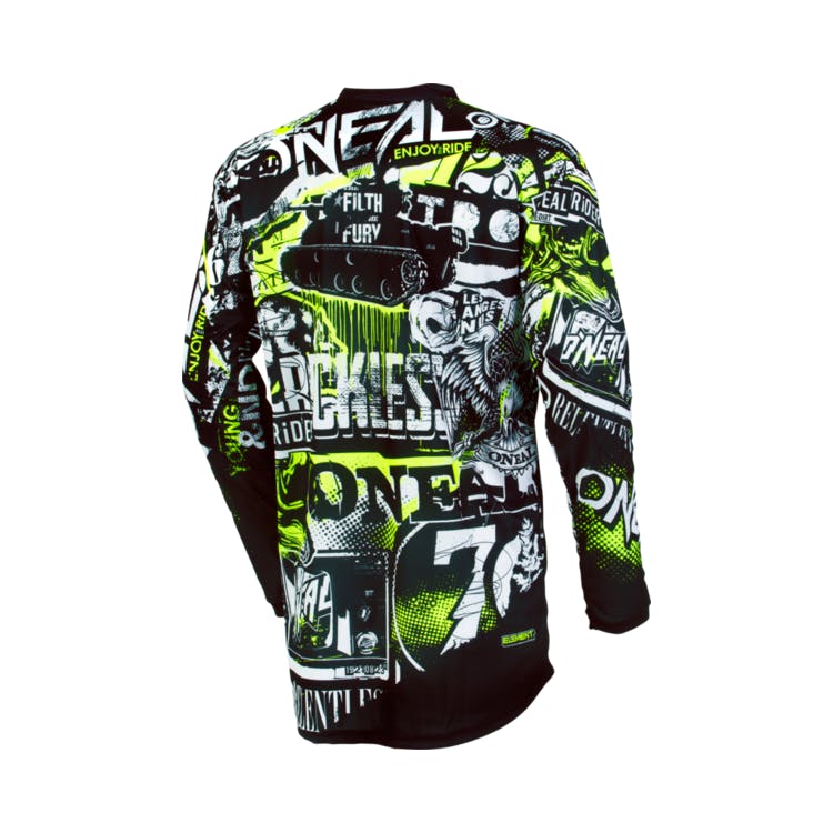 O'NEAL ELEMENT Youth Jersey ATTACK Black/Neon Yellow