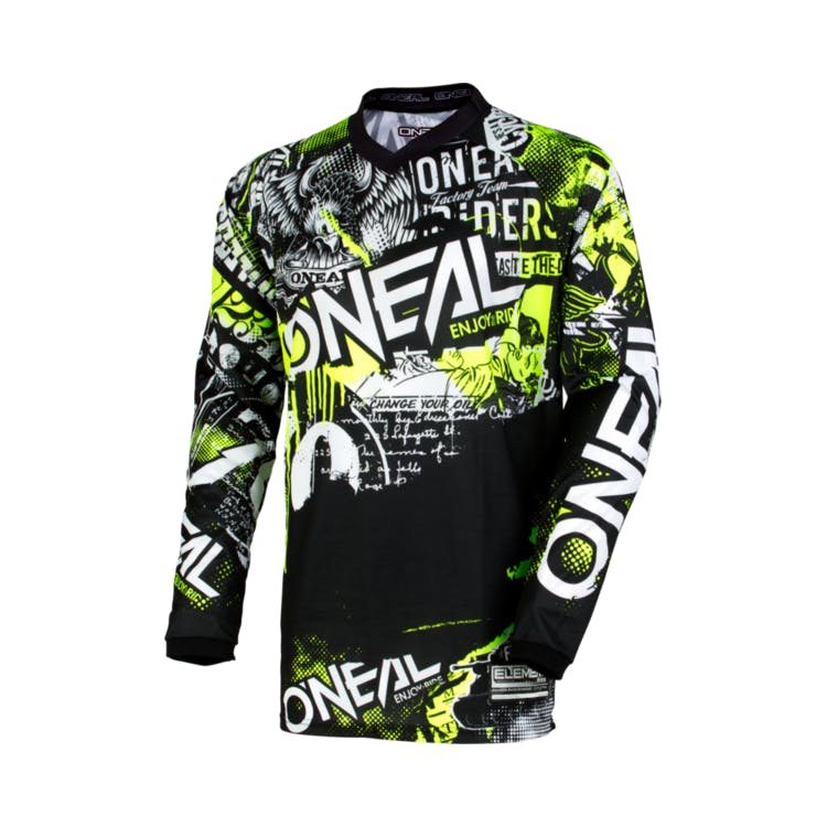 O'NEAL ELEMENT Youth Jersey ATTACK Black/Neon Yellow