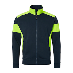 TOPSWEDE Zip tröja Marin / Fluorescerande Gul