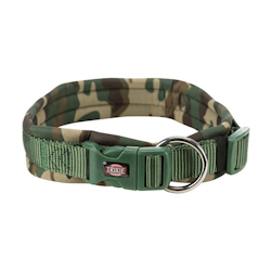 TRIXIE Premium Halsband, Neoprenfodrad Camo/skogsgr