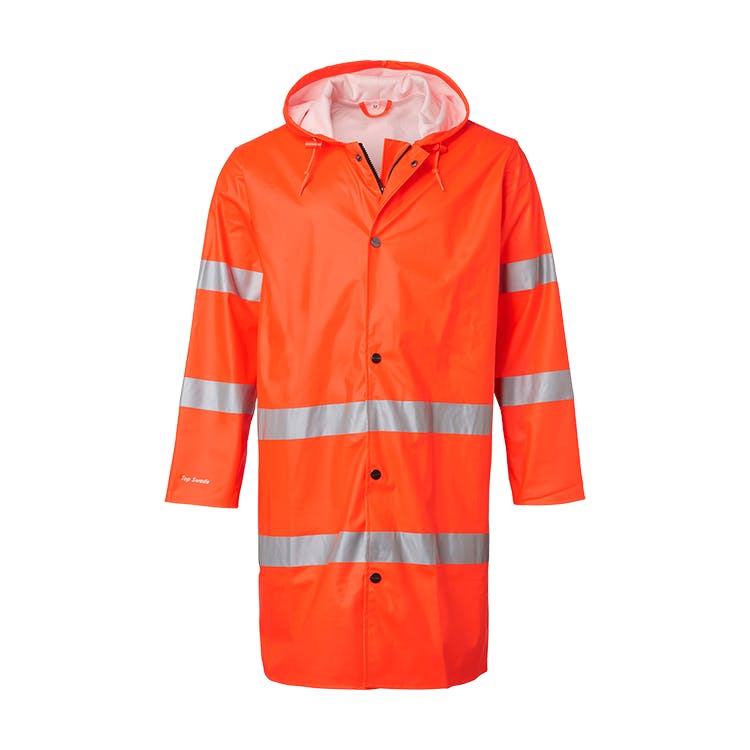 TOPSWEDE 9295 Rain Coat Hi-Vis Fluorescent orange