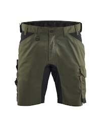 BLÅKLÄDER Hantverksshorts Stretch - Skogsgrön/svart