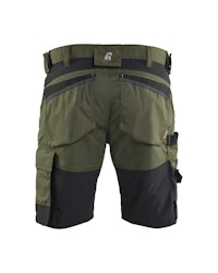 BLÅKLÄDER Hantverksshorts Stretch - Skogsgrön/svart