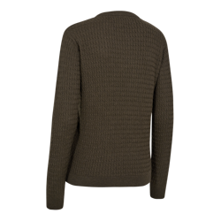 DEERHUNTER Lady Harrington Cable Knit - Brown Melange