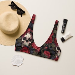 Bikini Top - Roses & Skulls