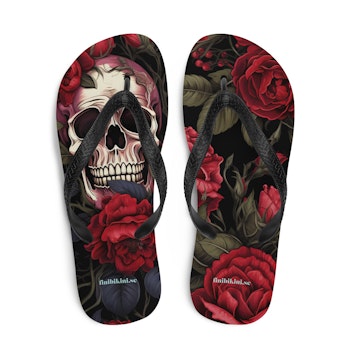 Flip-Flops - Roses & Skulls